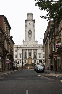 Barnsley Town Hall, a town in the UK